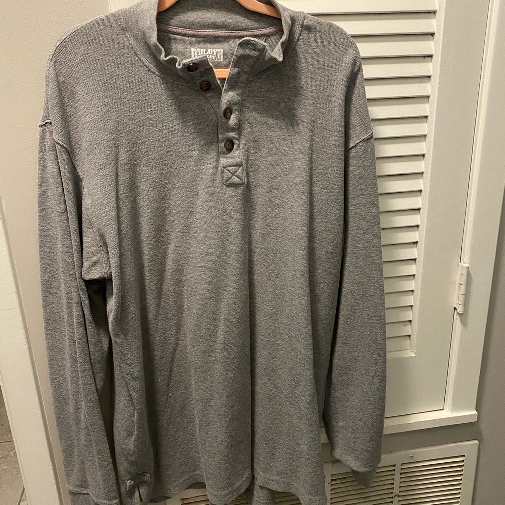 Henley gray sweater